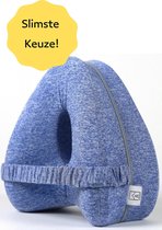 Siebat® Orthopedisch Kniekussen voor in Bed blauw – Ergonomisch Beenkussen – Zwangerschapskussen – Zijslaap kussen – Schootkussen – zijslaper tegen rugpijn kniepijn en heupklachten