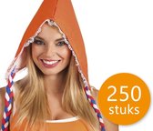 Pakket met 250 stuks Oranje Boerinnenkapje | Oranje Feestartikelen | Feestkleding EK/WK Voetbal