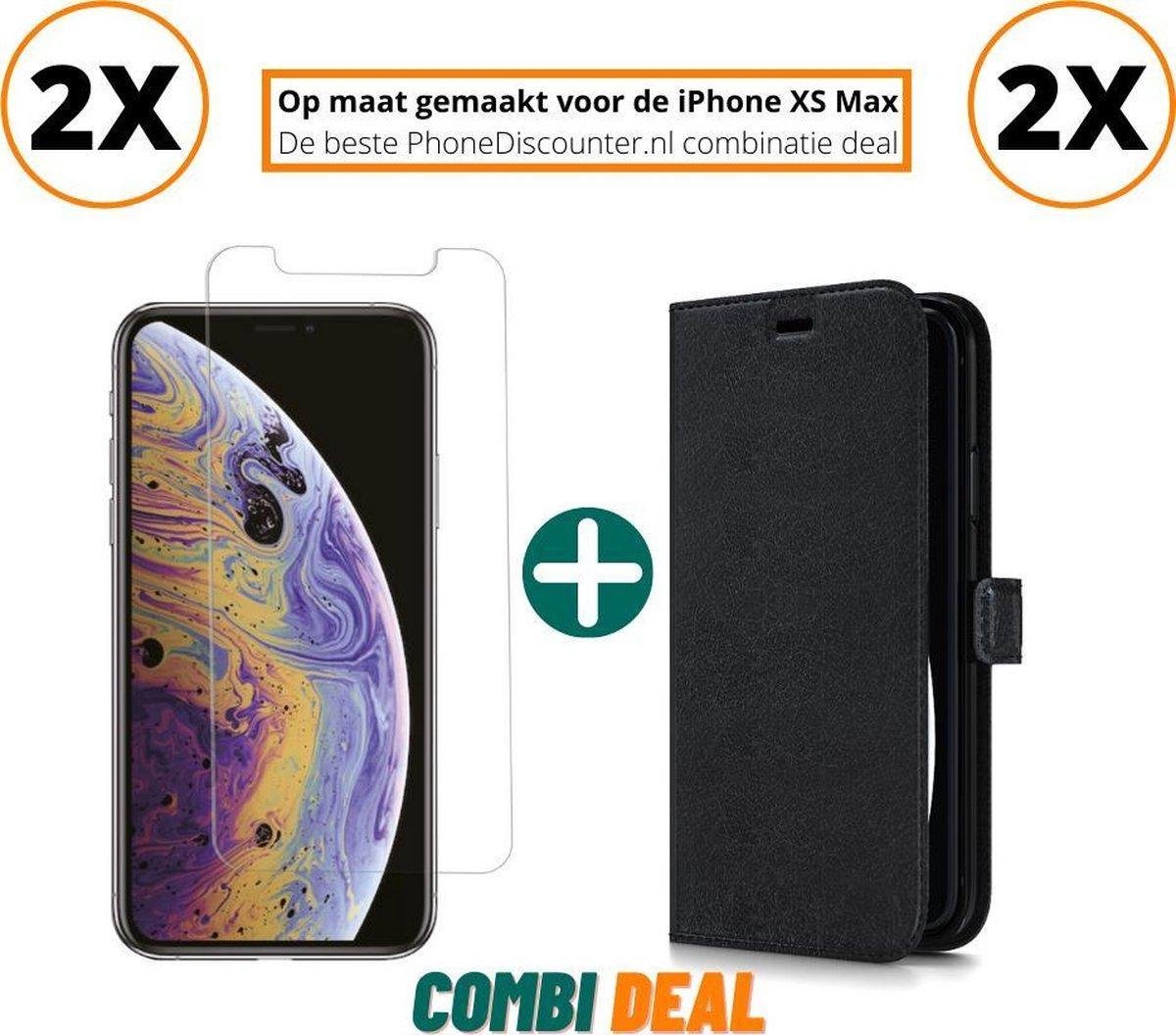 iphone xs max hoesje zwart | iPhone XS Max A2101 beschermhoes full body 2x | iPhone XS Max wallet hoes zwart | 2x hoesje iphone xs max apple | iPhone XS Max boekhoesje + 2x iPhone XS Max tempered glass screenprotector