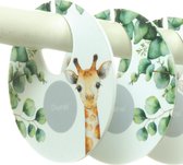 Onaroo – maathangers – maat 40 t/m 128 – giraf – jungle– organizer – dieren – maatlabels – MERRON