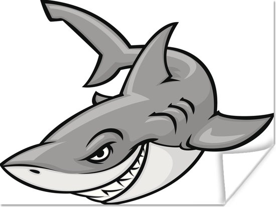 Estampe D'art Grand Requin Blanc - Robert Burcar - Format 18x24" - Signée - Style Réaliste - Neuf