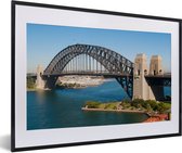 Fotolijst incl. Poster - Sydney Harbour Bridge in Australië in de zomer - 60x40 cm - Posterlijst