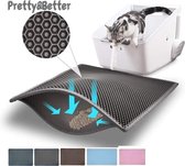 Blauw Kattenbakmat - Grit Opvanger - 45 x 60 - Waterdicht - Kattenmat Met Filter - Kattenbak Accessoires - Kat Benodigheden - Cat Litter Mat - Dubbele Laag - Uitloopmat - Schoonloo