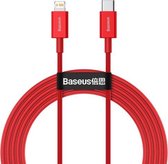 Baseus Superior-serie CATLYS-C09 PD 20W USB-C / Type-C naar 8-pins interface Snelle oplaadgegevenskabel, kabellengte: 2m (rood)
