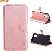 Voor Samsung Galaxy M31s ENKAY Hat-Prince ENK-PUC029 Horizontale Flip PU lederen tas met houder & kaartsleuven & portemonnee (roze)