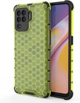 Voor OPPO A94 schokbestendige honingraat pc + TPU-hoes (groen)