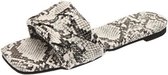 Slangenpatroon buitenste slippers dames zomersandalen, maat: 40 (8 zwarte serpentine)
