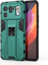Voor Geschikt voor Xiaomi Mi 11 Ultra Supersonic PC + TPU schokbestendige beschermhoes met houder (groen)