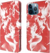 Cloud Fog Pattern Horizontale Flip lederen hoes met houder & kaartsleuf & portemonnee voor iPhone 12 Pro Max (rood)
