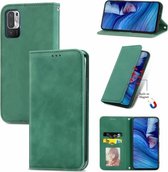 Voor Xiaomi Redmi Note10 5G Retro Skin Feel Business Magnetische Horizontale Flip Leren Case Met Houder & Kaartsleuven & Portemonnee & Fotolijst (Groen)