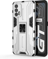 Voor OPPO Realme GT Supersonic PC + TPU schokbestendige beschermhoes met houder (zilver)