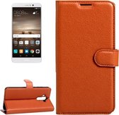 Voor Huawei Mate 9 Litchi Texture Horizontale Flip Leren Case met Magnetische Gesp & Houder & Kaartsleuven & Portemonnee (Bruin)