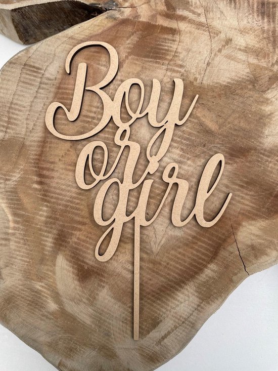 Foto: Taarttopper boy or girl gender reveal babyshower