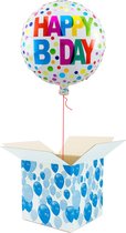 Anniversaire de Ballon' hélium rempli d'hélium - points de Confettis cadeau - Happy anniversaire - ballon d'aluminium - anniversaire de ballons d'hélium