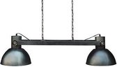 IJzeren hanglamp met 2 kappen 110 cm 215002164