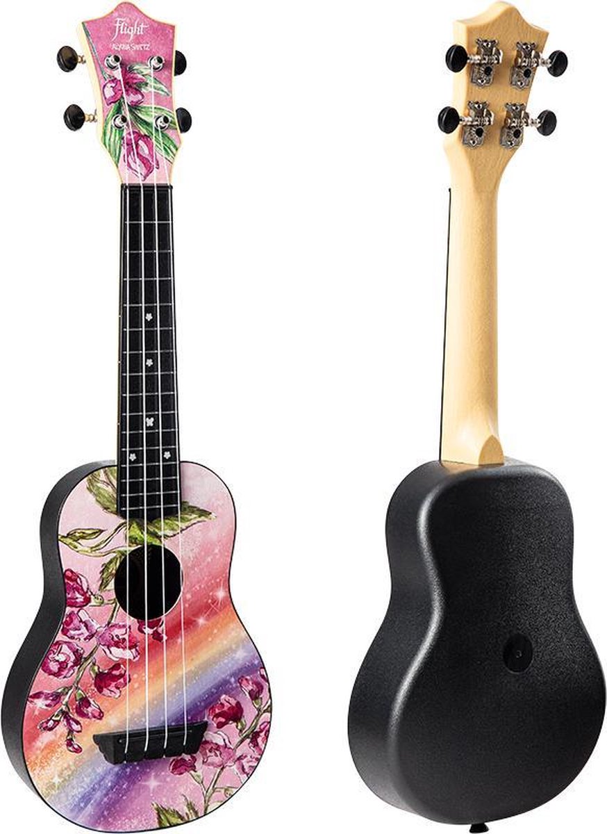 Flight TUS35 | Sopraan Reis-Ukulele (Zwart) kopen? | Leo Music & Audio