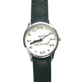 Horloge-rekenen-sommetjes-zwart-28 mm-kinderen-Charme Bijoux