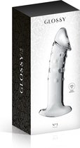 Glossy Toys 3 - Glazen Dildo - 18 x 4.6cm - Transparant