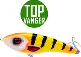 Jerkbait kunstaas - 14,5 cm - 55 gram - Slow Sinking - Roofvis Kunstaas - Tiger - Met Ratel - Roofvissen - Jerk bait Plug voor Grote Snoek -  Red Eye - Boot - Hengelsport