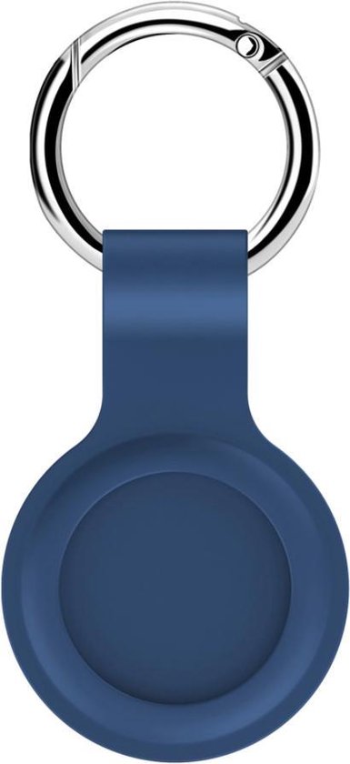 Porte-clés en Siliconen Premium Apple Airtag - Étui Apple Air Tag de qualité - Blauw
