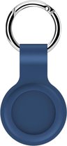 Premium Apple Airtag Siliconen Sleutelhanger - Apple Kwaliteit  Air tag hoesje - Blauw