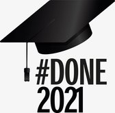 Geslaagd #Done2021 Raamsticker