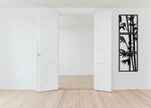 Metalen Bamboe (drieluik) | Wanddecoratie van metaal | 150x50cm(LxB) | Kunst van Staal | Bamboe | Metalen wanddecoratie | Zwart metaal | Staal | Tuindecoratie | Modern | Industriee