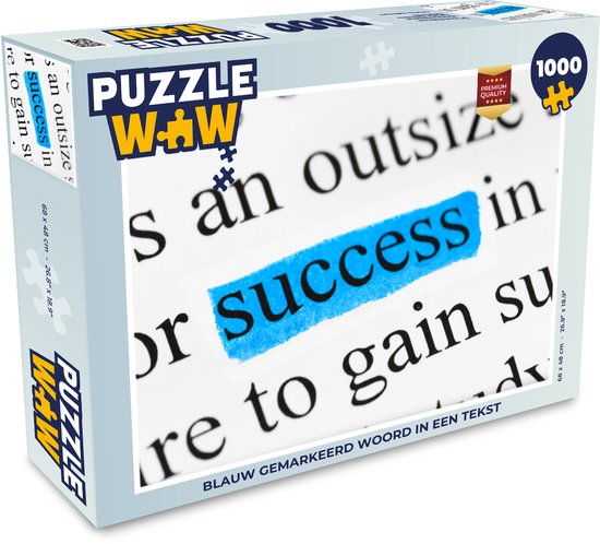 Puzzel Blauw gemarkeerd woord in een - Legpuzzel Puzzel 1000 volwassenen bol.com