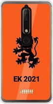 Nokia 6 (2018) Hoesje Transparant TPU Case - Nederlands Elftal - EK 2021 #ffffff