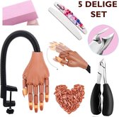 Premium Nagel Oefenhand Set 5-delig - Nail Trainer - Manicure trainer - Nagel Hand