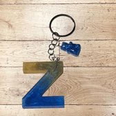 Epoxy letter sleutel- of tassenhanger Z