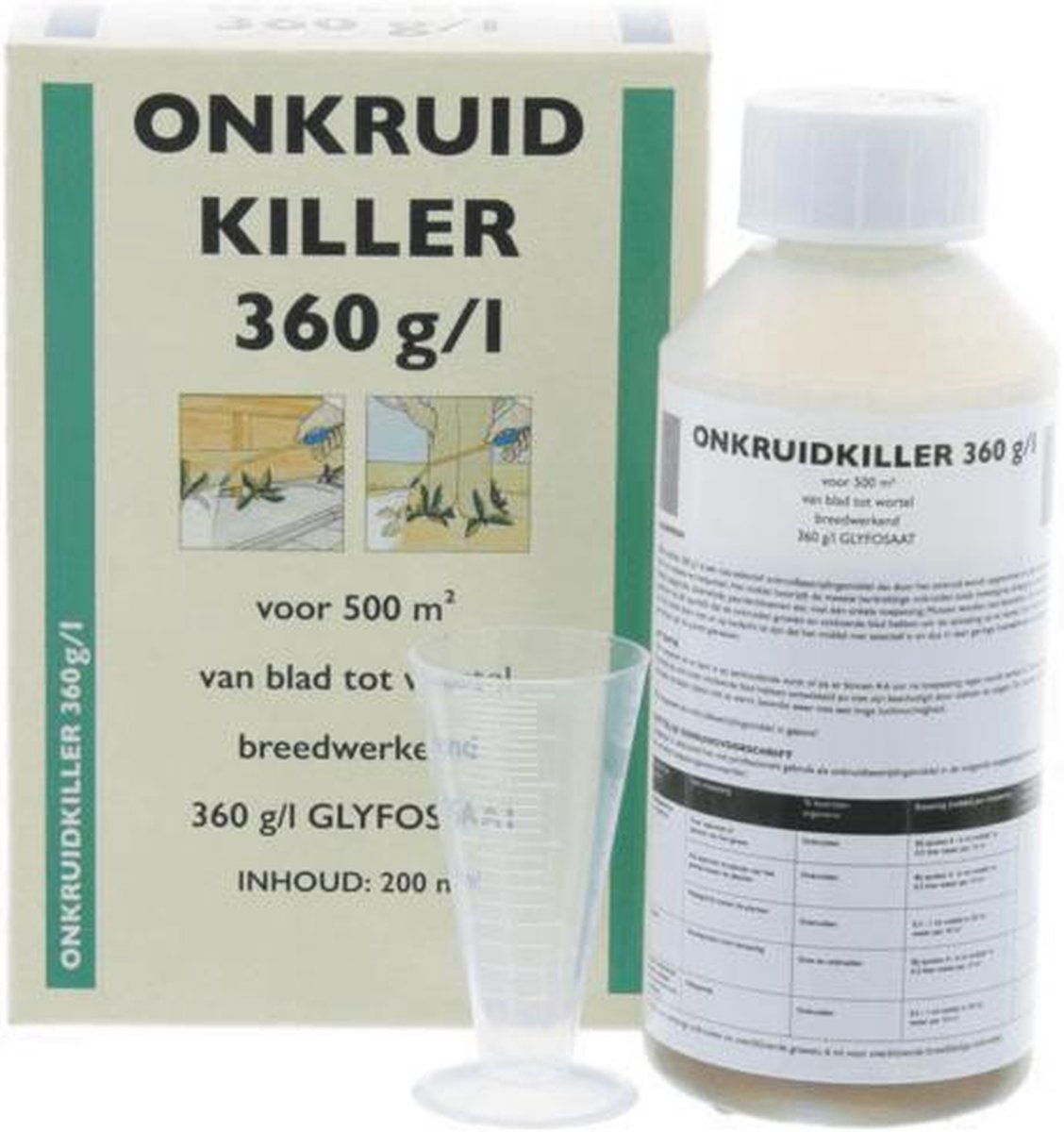 onkruidbestreiding (glyfosaat) - onkruidkiller voor 500 m2 | bol.com
