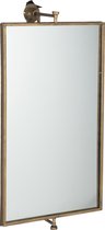 J-Line Hangspiegel Rechthoek Metaal/Glas Goud - Wandspiegel 35 x 50 cm