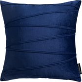 Lucy’s Living Luxe sierkussenhoes SYDNEY Navy Blue - 45 x 45 cm - donker blauw - polyester - wonen - interieur - woonaccessoires