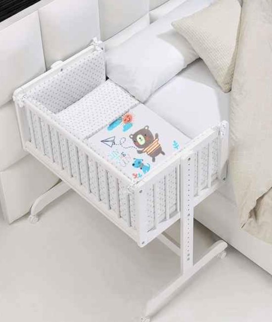 Ibaby Baby wieg star | wit | Wiegje voor aan het bed | samen slapen | veiligheid | bol.com