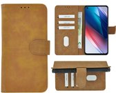 Oppo Find X3 Lite Hoesje - Bookcase Wallet Bruin Cover