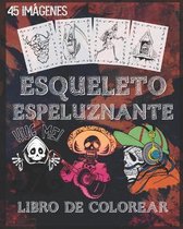 Libro de colorear de esqueleto espeluznante