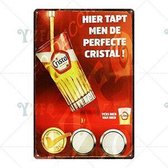 Retro Muur Decoratie uit Metaal Crystal 20x30cm DU-10253