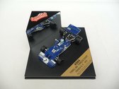 Tyrrell 002 Francois Cevert French GP 1972 (Blauw) (10 cm) 1/43 Quartzo - Modelauto - Schaalmodel - Model auto - Miniatuurautos - Miniatuur auto - Max Verstappen - Race auto wagen
