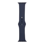 Voor Apple Watch Series 5 & 4 40 mm / 3 & 2 & 1 38 mm siliconen horlogebandje, kort deel (vrouwelijk) (nachtblauw)