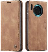 Voor Huawei Mate 30 4G / 5G CaseMe-013 Multifunctionele horizontale flip lederen tas met kaartsleuf & houder & portemonnee (bruin)