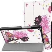 Huawei MediaPad T3 8.0 Butterfly Fairy Pattern Horizontale vervorming Flip lederen hoes met drie-vouwbare houder