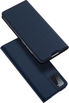 Voor Samsung Galaxy A41 DUX DUCIS Skin Pro Series horizontale flip PU + TPU lederen tas, met houder en kaartsleuven (blauw)