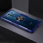 Krasbestendige TPU + acryl ringbeugel beschermhoes voor Huawei Mate 10 Pro (blauw)