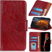 Voor Samsung Galaxy A7 (2018) / A7 (Japanse versie) Nappa-textuur Horizontale flip lederen tas met houder & kaartsleuven & portemonnee (rood)