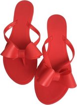 Effen kleur sandalen Strand-slippers, maat: 35 (rood)