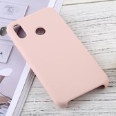 Effen kleur vloeibare siliconen dropproof beschermhoes voor Huawei P20 Lite (roze)