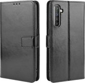 Voor Oppo Realme XT / Realme X2 / K5 Retro Crazy Horse Texture Horizontale Flip Leather Case met houder & kaartsleuven & fotolijst (zwart)