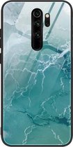 Voor Geschikt voor Xiaomi Redmi Note 8 Pro beschermhoes met marmerpatroonglas (DL04)