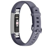 Siliconen polsband in effen kleur voor FITBIT Alta / HR (grijs)